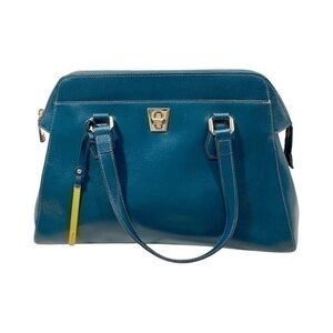Cromia women’s genuine leather tote/handbag Color Teal